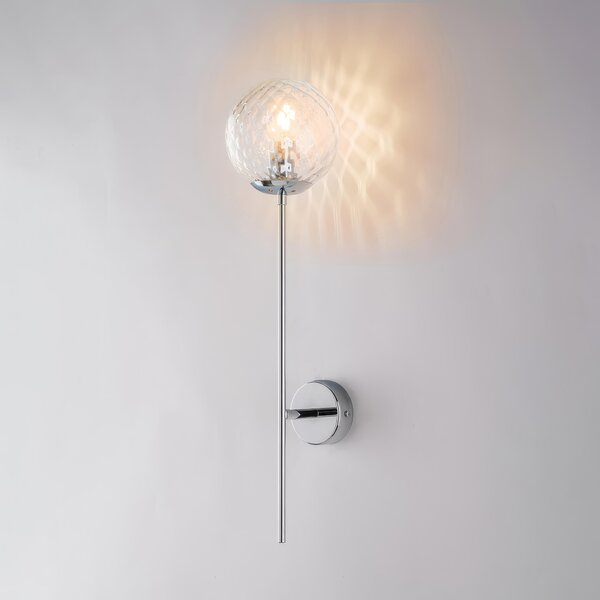 Applique Demetra in Ferro Cromo Lucido 54x13x17 cm, 1xE14 - 42 Watt Max, Cromo Lucido