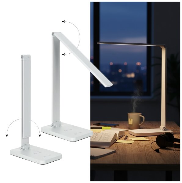 Brilagi - Lampada da tavolo LED dimmerabile a sfioramento con ricarica wireless QI LED/7W/5V 3000/4000/6000K bianca