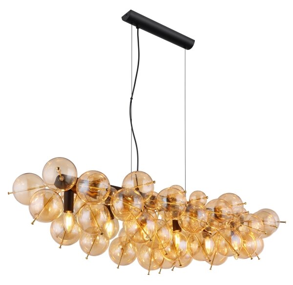 Globo 15633H1A - Lampadario sospeso con cavo UDO 6xE14/25W/230V oro