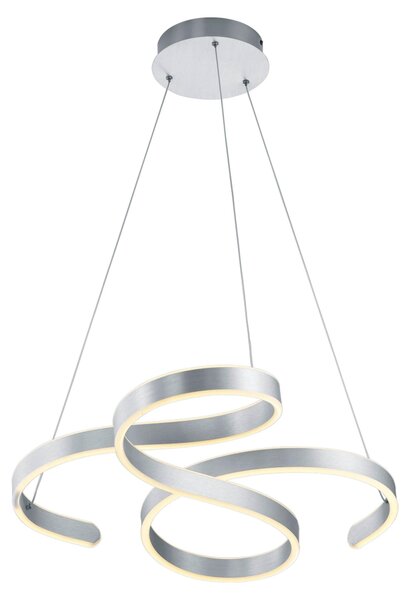 Lampada a Sospensione da Interno a LED in Metallo Alluminio Spazzolato