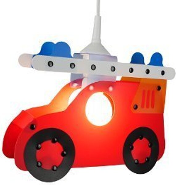 Niermann Leuchten Lampada a sospensione con motore a fuoco - Dimensioni: 32 cm x 6 cm x 24 cm - Colore: rosso; 181