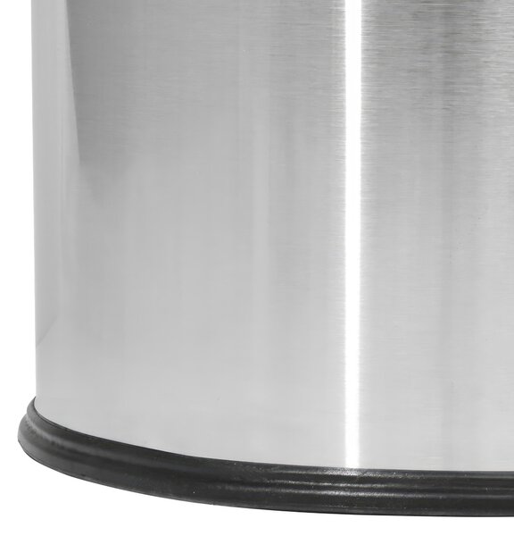 Cestino con posacenere - forma cilindrica, dimensioni 30x61 cm, peso 5 kg bidone interno 15 L con maniglia per lo svuotamento colore inox