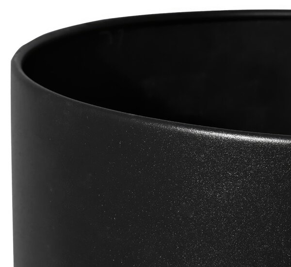 Cestino con posacenere - forma cilindrica, dimensioni 30x61 cm, peso 5 kg bidone interno 15 L con maniglia per lo svuotamento colore nero