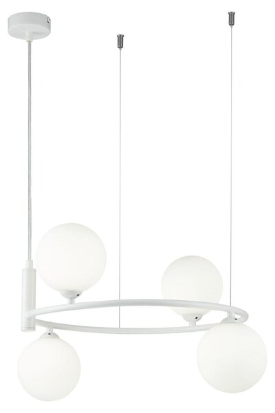 Lampada pendente Modern in Metallo Ring Bianco