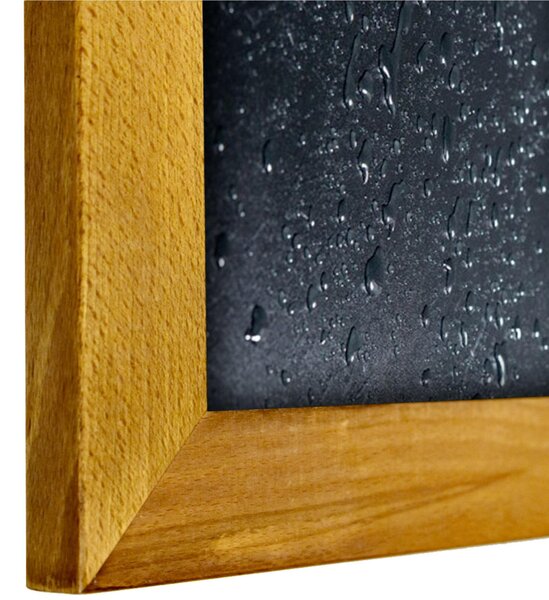 Lavagna da parete con cornice in legno finitura Teak Dimensioni 60x80x 20 peso 4,3 kg Utilizzabile sia all�interno che all�esterno