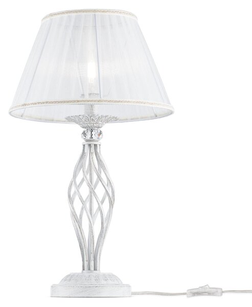 Lampada da tavolo Elegant in Metallo Grace Bianco con Oro