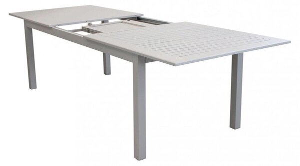 Tavolo Cuba Allungabile 220/280x100x75 h cm in Alluminio Tortora