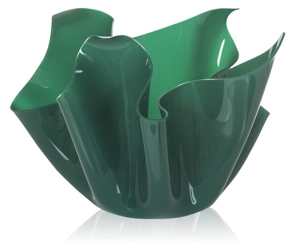 Vaso, Centrotavola, Forma Iconica in Plexiglass BIG Linea Drappeggi D'AUTORE , 45x45x h 29 cm - 0,5 kg Colore Verde