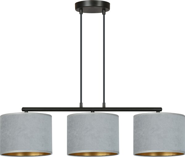 Lampadario Emibig 3xE27 60W HILDE 3 BL GRIGIO 1050/3