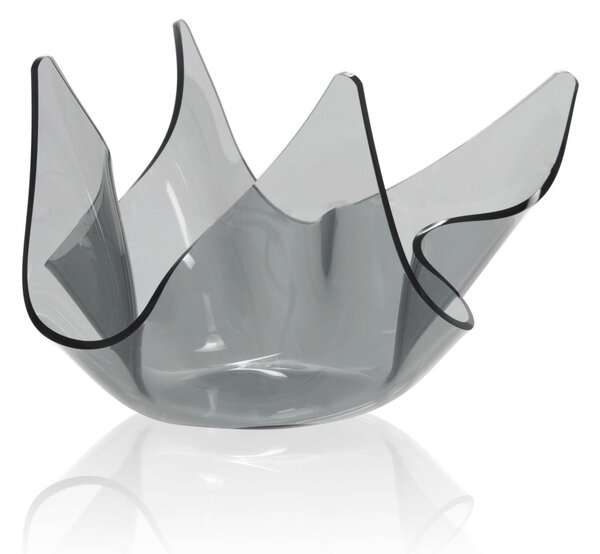 Vaso Forma Iconica in Plexiglass SMALL Linea DRAPPEGGI DAUTORE, Dimensioni 21x17x h 14 cm - 0,35 kg Colore Fume