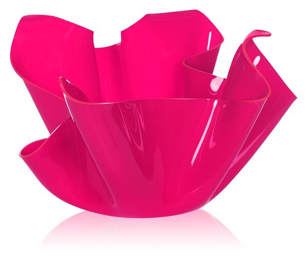 Vaso Forma Iconica in Plexiglass SMALL Linea DRAPPEGGI DAUTORE, Dimensioni 21x17x h 14 cm - 0,35 kg Colore Fucsia