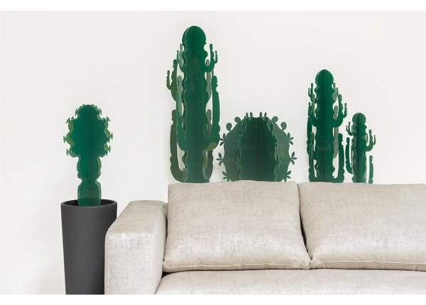 Oggetto decorativo CACTUS MEDIUM Green in Plexiglass Linea Decorativa iPlex Crystal Garden Dimensioni 29x29x h 76 cm - peso 1,9 kg Colore verde
