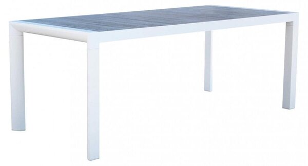 Tavolo Carson 195x90x74 h cm in Alluminio Bianco
