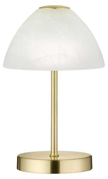 Lampada tavolo da Interno a LED in Metallo Ottone Satinato