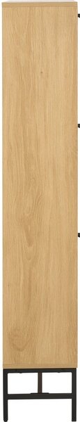 Scarpiera con ante effetto rovere in colore naturale 72x140x25 cm Albany - Actona