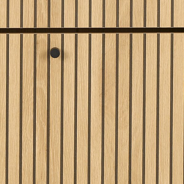 Scarpiera con ante effetto rovere in colore naturale 72x140x25 cm Albany - Actona