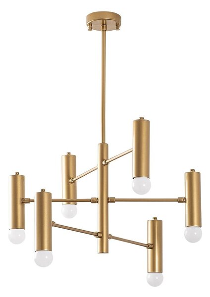 Lampadario dorato con paralume in metallo Gharib – Opviq lights