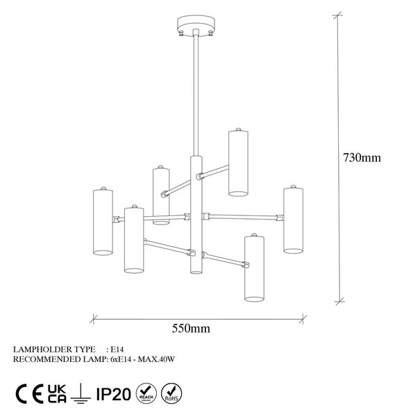 Lampadario dorato con paralume in metallo Gharib – Opviq lights