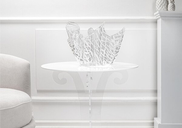 Vaso Forma Iconica in Plexiglass BIG Linea DRAPPEGGI ANIMALIER, Dimensioni 45x45x h 29 cm - 0,5 kg Colore trasparente
