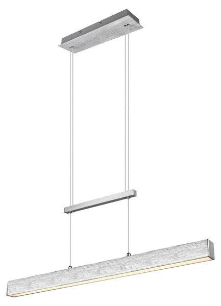 Lampada a Sospensione da Interno a LED in Metallo Alluminio Spazzolato