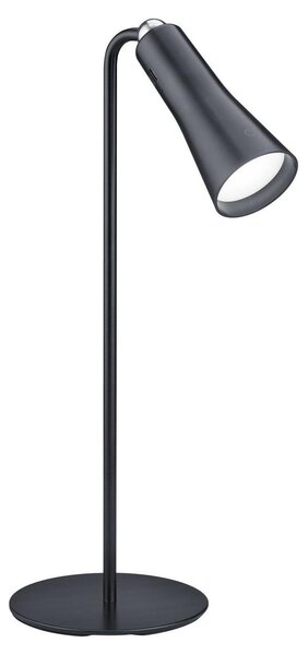 Lampada da Tavolo USB da Interno a LED SMD in Metallo Nero Opaco