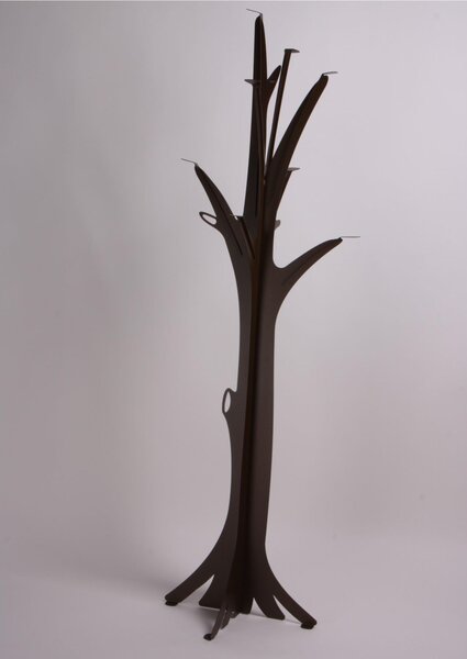 Appendiabiti da terra in metallo design Natura Albero Dimensioni 60x60x h 190 cm la natura con una struttura ad albero con rami colore Bronzo Corten