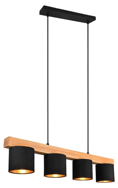 Lampada a Sospensione da Interno E14 in Legno naturale Legno Naturale