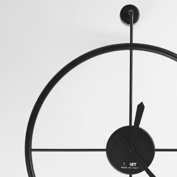 Orologio da parete in Metallo FIRENZE Dimensioni 60 x h 70 cm lancette NERE, senza numeri colore Nero pastello