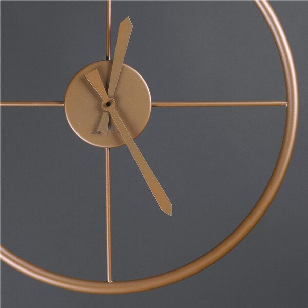Orologio da parete in Metallo FIRENZE Dimensioni 60 x h 70 cm lancette ORO, senza numeri colore Oro Metallizzato