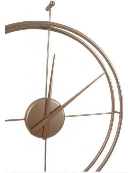 Orologio da parete moderno modello BIG ESSENZIALE di grandi Dimensioni 90 cm lancette ORO realizzato con al taglio laser verniciato con vernice bicomponente colore Oro