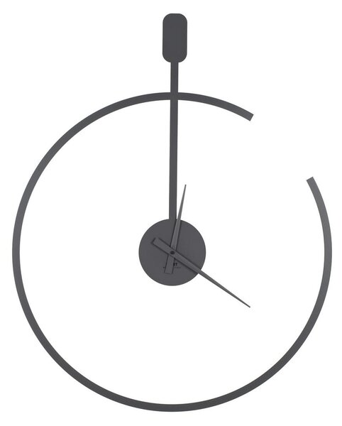 Orologio da parete in Metallo dal design contemporaneo LINE con quadrante nero Dimensioni 74xh 92 cm lancette NERE colore Nero pastello