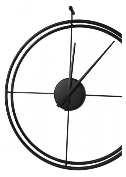 Orologio da parete moderno modello BIG ESSENZIALE di grandi Dimensioni 90 cm lancette NERE realizzato con al taglio laser verniciato con vernice bicomponente colore Nero