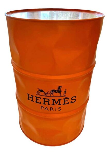 COMODINO BARREL HERMES H 60 CM 6 KG NAOR ORANGE