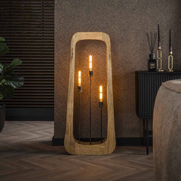 ZIJLSTRA Lampada da terra Woodframe, Legno chiaro, Soggiorno / Sala da pranzo, Legno, Moderno, Lampada da terra
