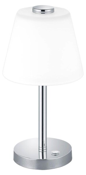 Lampada tavolo da Interno a LED in Metallo Cromo
