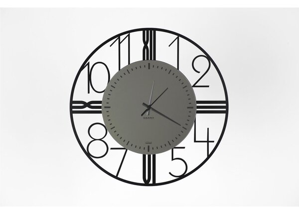 Orologio da parete in Metallo ASTRO BACK EDITION con quadrante in Vetro specchio Nero Fume' Dimensioni 50 cm lancette NERE , Numeri Romani colore Nero pastello