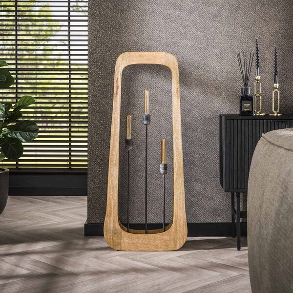 ZIJLSTRA Lampada da terra Woodframe, Legno chiaro, Soggiorno / Sala da pranzo, Legno, Moderno, Lampada da terra