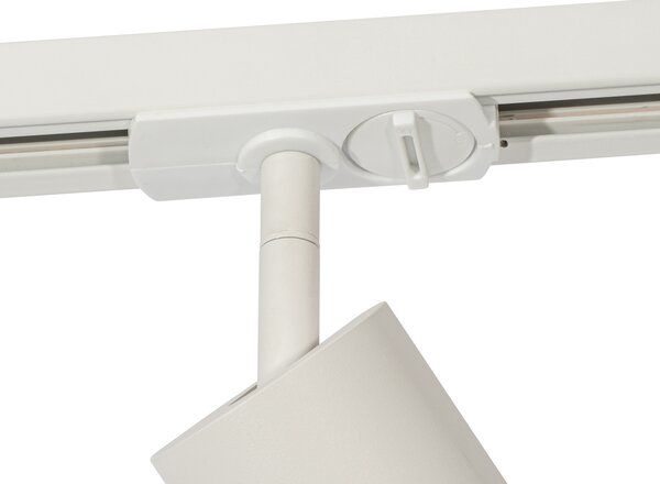 Faretto moderno con anello bianco per sistema a binario monofase GU10 50mm - Iconic Jeana
