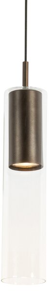 Lampada a sospensione moderna bronzo scuro per sistema a binario monofase - Iconic Lloyd