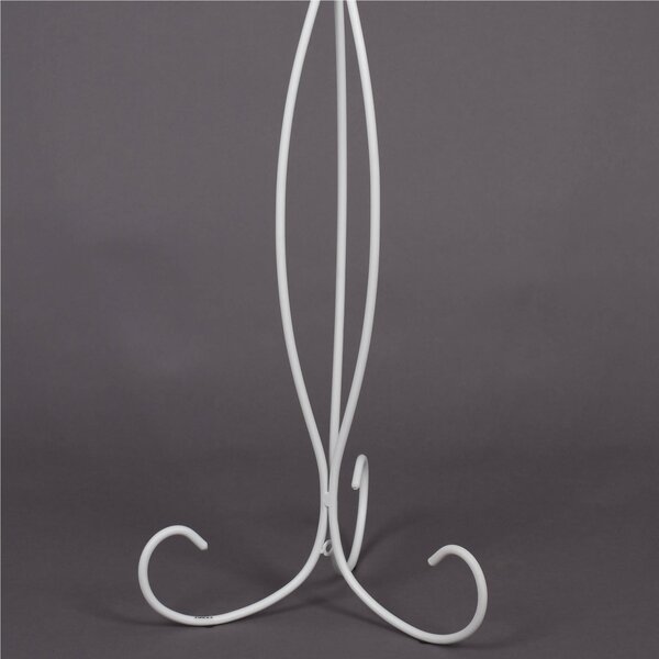 Candelabro da terra in ferro a 3 braccia in ferro battuto Dimensioni 33x33x h 101 cm Portacandele con base e struttura in ferro battuto bianco pastello