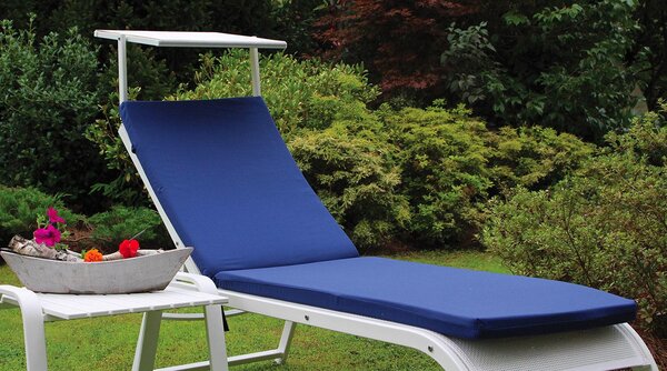 Cuscino per Lettino Prendisole da Giardino 190x57x5 cm in Poliacrilico Allegro Blu