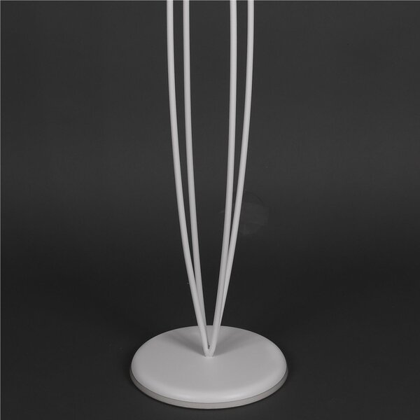 Appendiabiti da terra a colonna in ferro battuto con base rotonda e 4 appendinI Dimensioni 40x40x h 175 cm la natura con una struttura rotonda a Gabbia colore Bianco Pastello