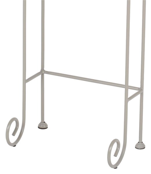 Porta asciugamani in Ferro battuto CON RICCIO dimensioni 34x24xh85 cm - peso 3,9 kg Stile classico Linea bagno Tortora Pastello