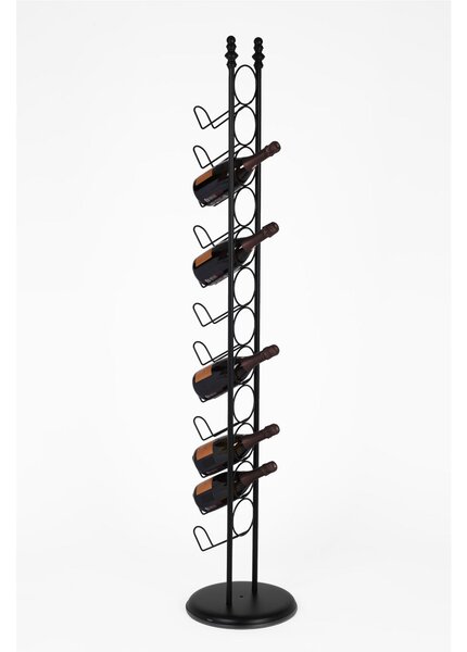Portabottiglie, Cantinetta in Ferro Battuto Massiccio Per 12 bottiglie Dimensioni 32x32x h 164 cm Portabottiglie dallo stile classico colore nero pastello
