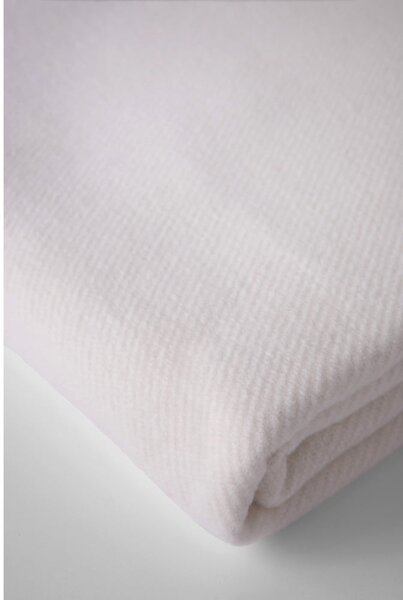 Plaid crema con basi di cotone, 140 x 180 cm Plain - Euromant