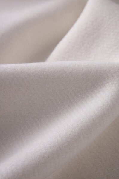 Plaid crema con basi di cotone, 140 x 180 cm Plain - Euromant