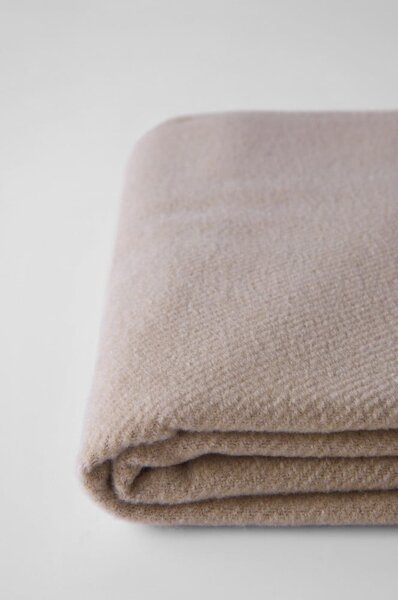 Plaid marrone con basi di cotone, 140 x 180 cm Plain - Euromant