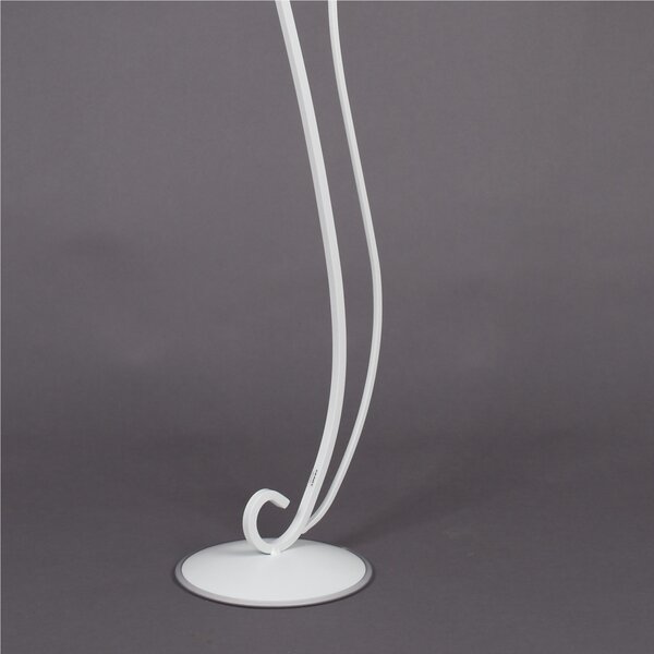 Candeliere, Portacandele h 109 Barocco da terra in ferro battuto Dimensioni 20x28x h 109 cm Portacandele diametro 19,5 cm Stile barocco bianco pastello