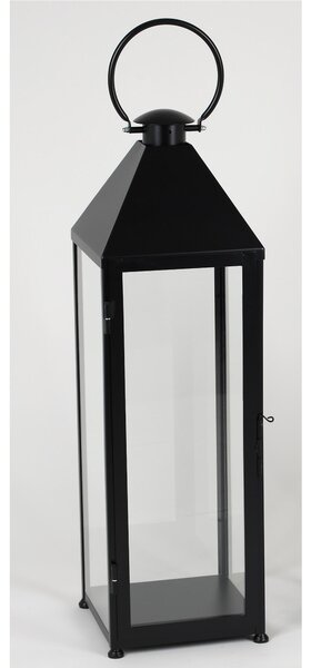 Lanterna classica In ferro Battuto stile Minimalista Dimensioni 30x30xh 120 cm - Adatta ad Ambienti Esterni ed Interni lavorazione artigianale colore Nero Opaco