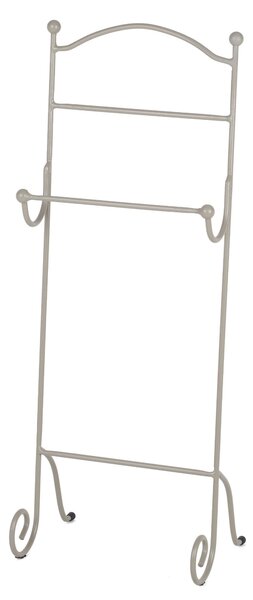 Porta asciugamani in Ferro battuto dimensioni 36x28xh 95 cm - peso 3 kg Stile classico Linea bagno Tortora Pastello